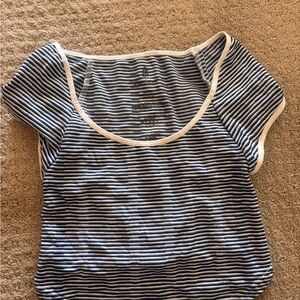 FREE PEOPLE Striped Short Sleeve Top XS/S